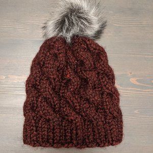 Knitted Hat with Pom Pom